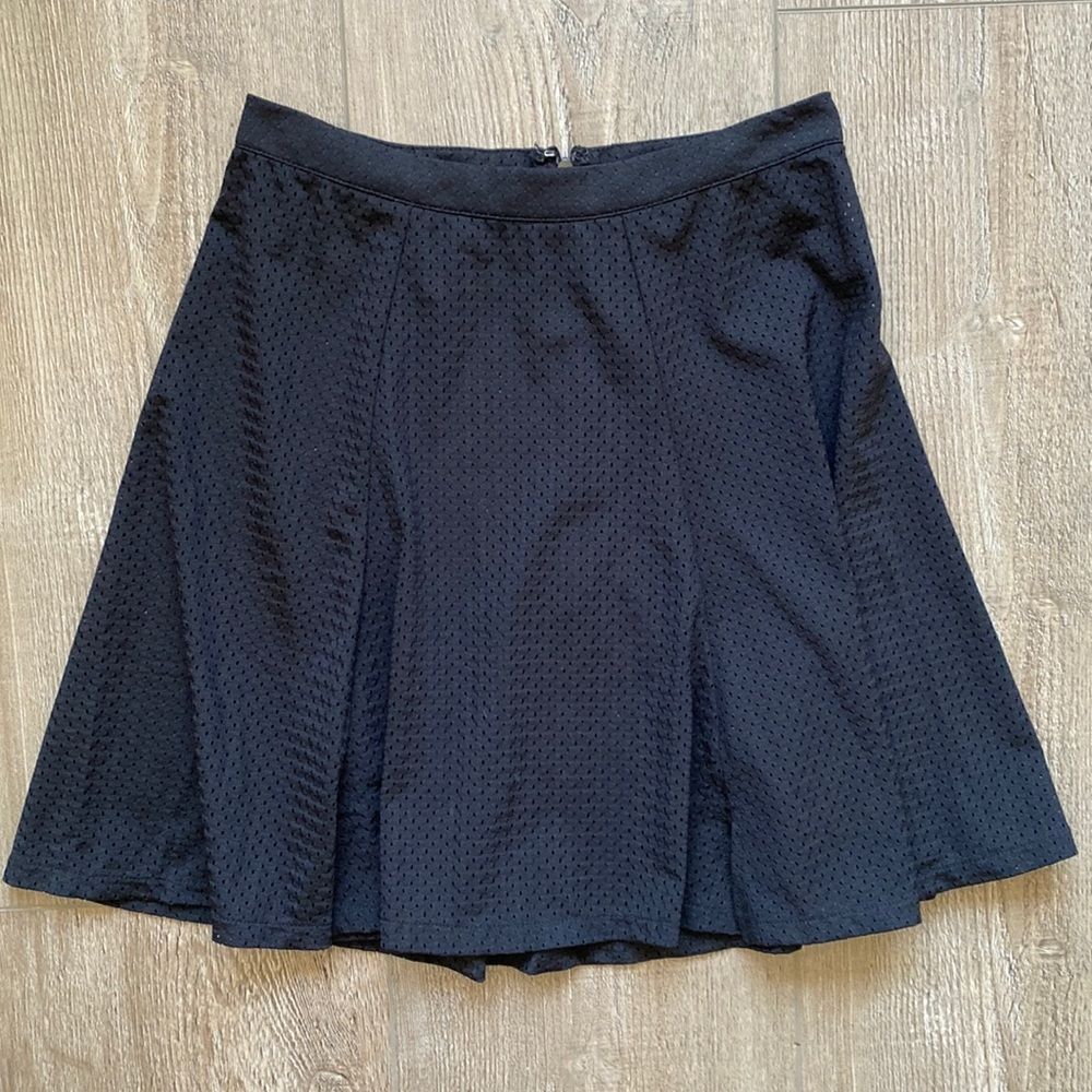 Rare Reformation Black Sporty Perforated Aline Mini Skirt